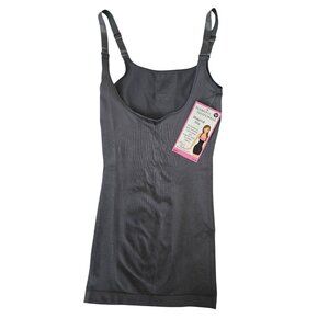 Seamless Shapewear Shaping Slip By Black Fuchsia Adjustable Straps M Charcoal Gr